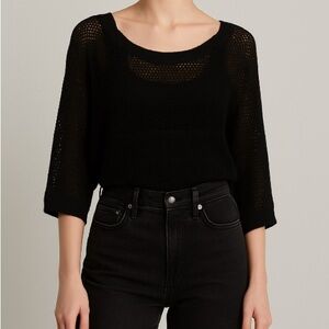Express Black Off-the-Shoulder Sweater